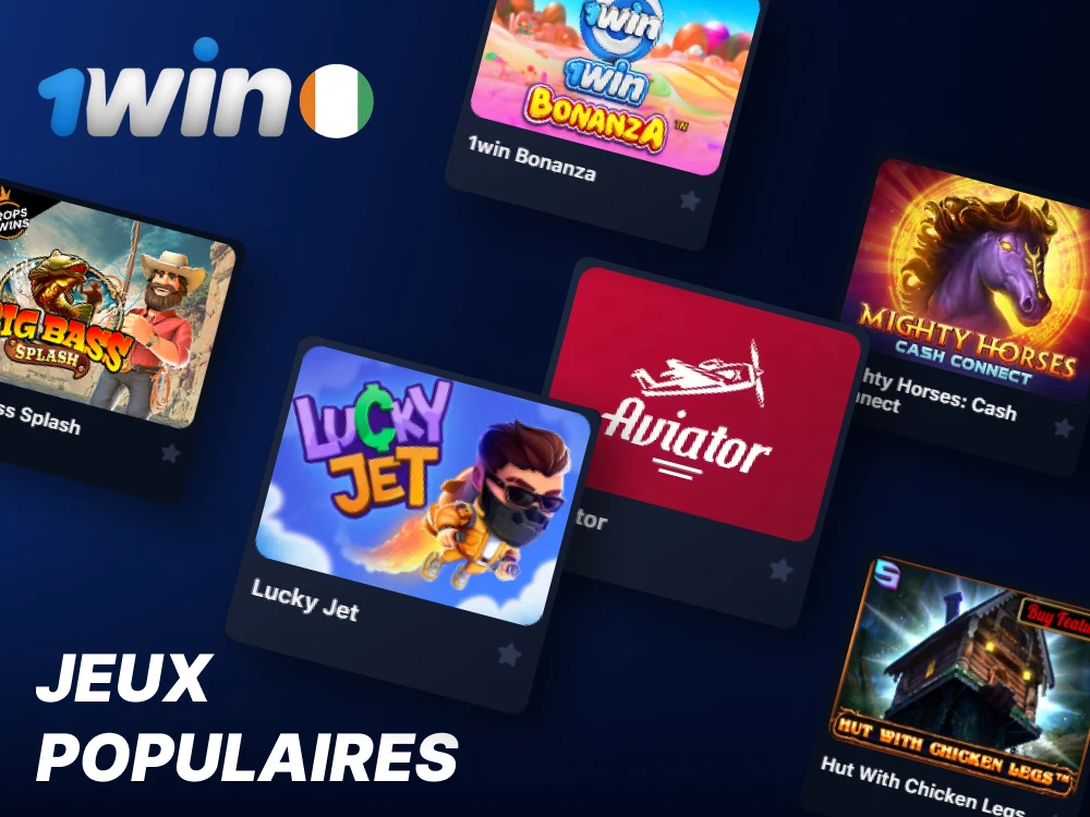 Jeux populaires dans 1Win App