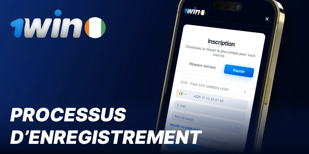 Inscriptions dans l'application 1Win Côte d’Ivoire