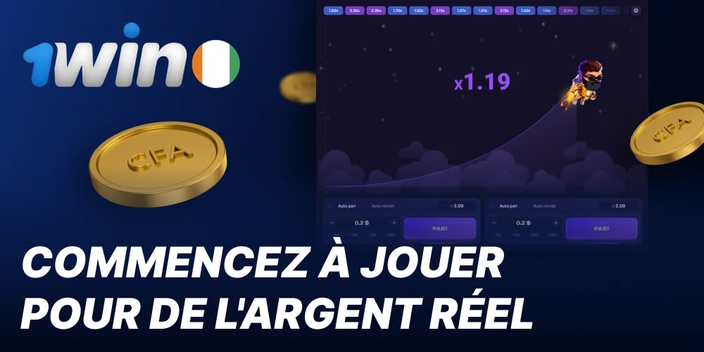 Commencez à jouer pour de l'argent réel à 1win