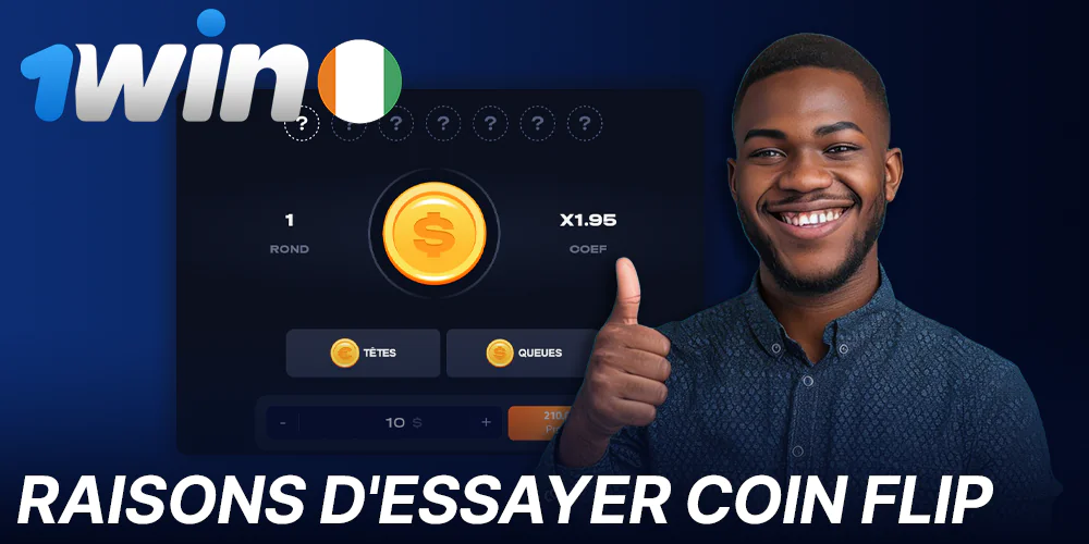 Les raisons d'essayer le jeu Coin Flip sur 1Win en Côte d'Ivoire