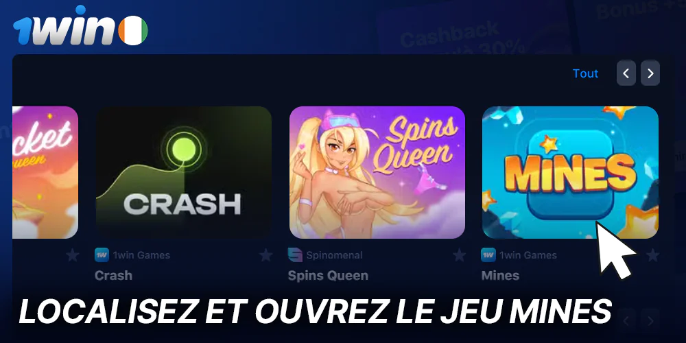 Retrouvez le jeu Mines sur 1Win Casino