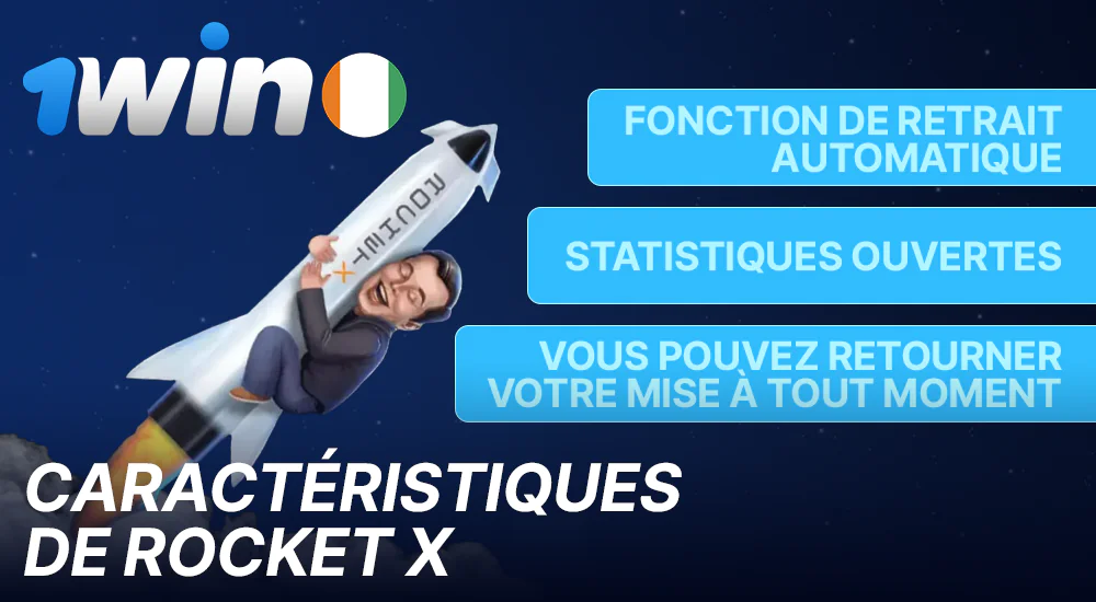 Principales caractéristiques du jeu Rocket X sur 1Win