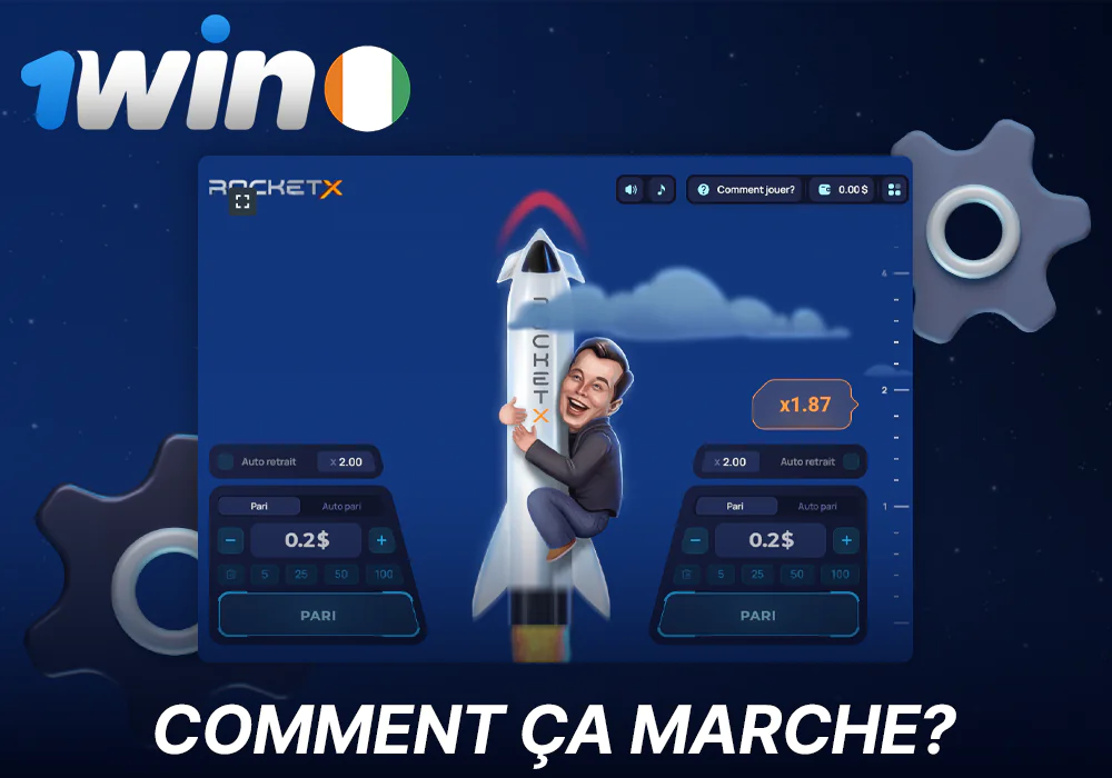 Comment fonctionne le jeu Rocket X sur 1Win en Côte d'Ivoire