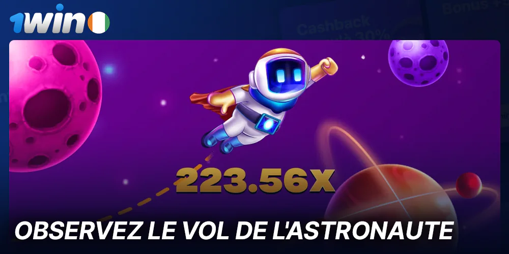 Suivez le vol d'un astronaute dans le jeu Spaceman sur 1Win